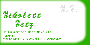 nikolett hetz business card